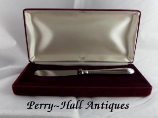 Vintage Silver Handled Butter Knife In Presentation Box.  F/h Sheffield 1997 photo
