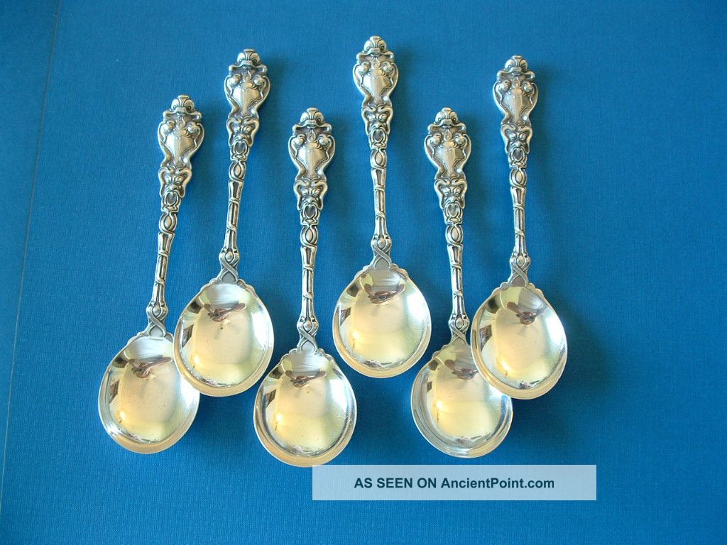 6 Unger Bros Douvaine Nomono Bouillon Soup Spoons Other photo