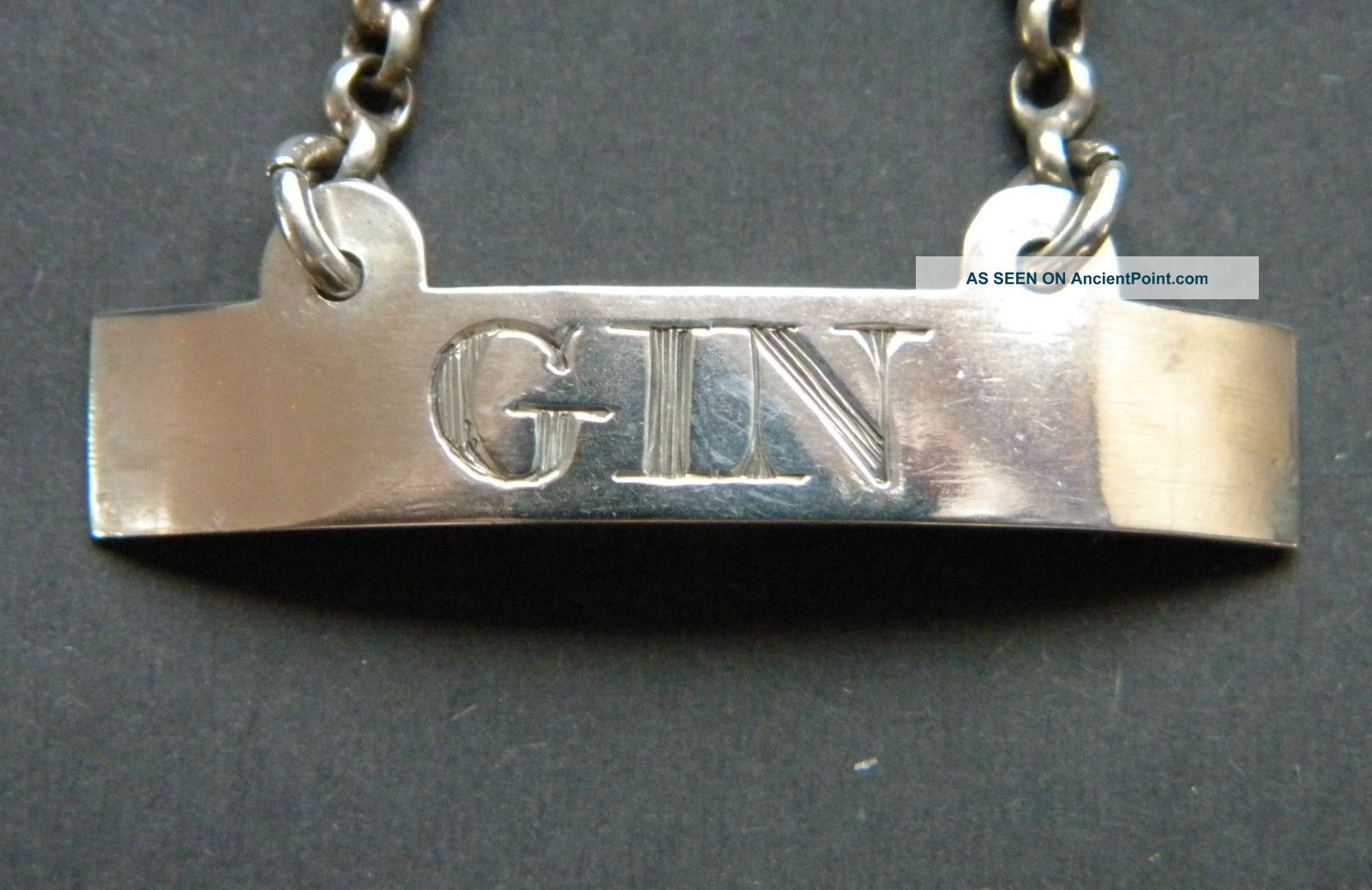 Georgian Antique English Primitive Solid Silver Gin Decanter Wine Label C1800 Other photo
