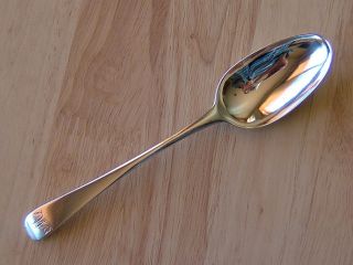 Rare Antique Scottish Provincial Silver Dessert Spoon - J Leslie Aberdeen C1790 photo