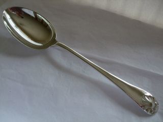 Vintage Silver Plate Serving Spoon Shell Decoration Epns A1 photo