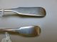 2 Antique American Coin Silver Spoons,  1 By S.  Baker Coin Silver (.900) photo 1