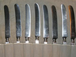 Gorham Etruscan (sterling,  1913) Old French Hollow Knife,  Set Of 8,  Monogram - P photo