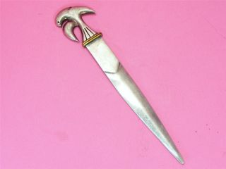 Nana ' S Taxco Mexico Sterling Silver Letter Opener Knife Dove Bird Handle 6 