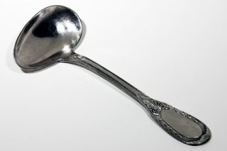 Antique 19th C Silver Saucier Sauce Ladle Spoon W/spout photo