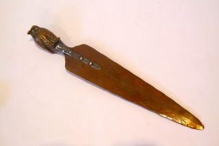 19 Century Copper And Silver Hand Made Page Turner,  Marked On The Blade. photo