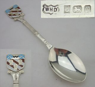 Vintage Silver & Enamel Souvenir Spoon - 1988 - W H Darby & Sons Ltd photo