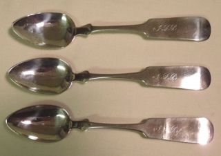 American Sterling Plain Spoons 3 Simmons & Walter photo