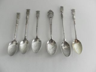 Exceptional Six Piece Set Of French Silver Town Spoons photo