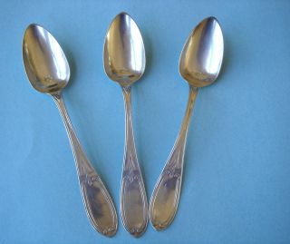 Set Of 3 Antique Ir Goodfellow Handcrafted Sterling Silver Spoons photo