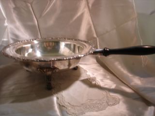 Vintage Webster & Wilcox Large Silverplate Chafing Dish With Wood Handle photo