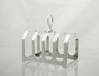 Silver Toast Rack 4 Slice Arched Racks Canted Corners 1993 W I Broadway & Co photo