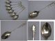 Unique English Sterling Silver Cased Set Of Spoons Hallmarks Of Great Britain. Other photo 1