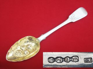 Rare Sterling Silver/gold Gilt William Iv 1832 Berry Spoon James Beebe. photo