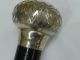 Quality Antique Hallmarked Silver Topped Walking Cane Stick London 1927 Other photo 2