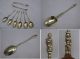 Victorian Cased Set Of English Sterling Silver Apostle Spoons & Tongs Gold Gilt. Other photo 1
