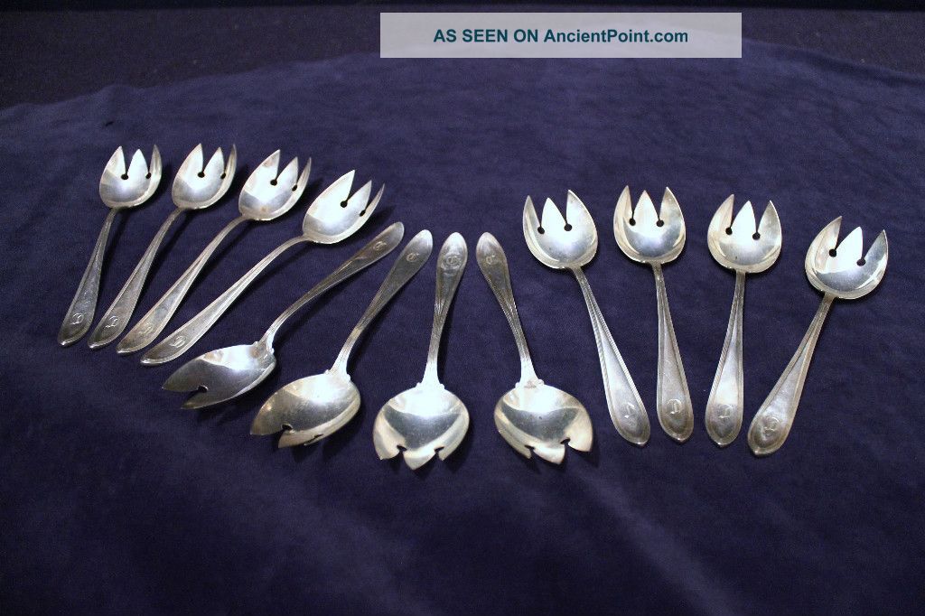 12 Sterling Silver Ice Crème Forks By Frank Smith Other photo