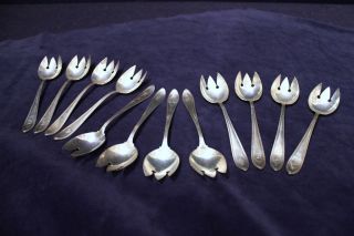 12 Sterling Silver Ice Crème Forks By Frank Smith photo