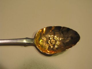 Antique Sterling Exeter Wm.  Woodman Spoon Gilded 1824 photo