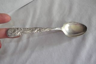 Asian Chinese Trade Silver Dragon Spoon Makers Incised Mark photo