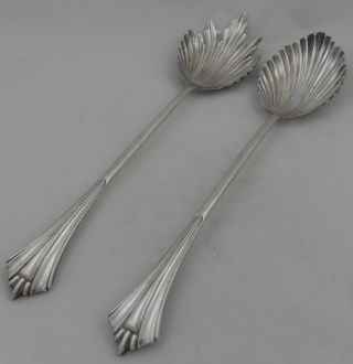 Antique Sterling Silver Servers (pair) - Albany Pattern - London 1899 photo