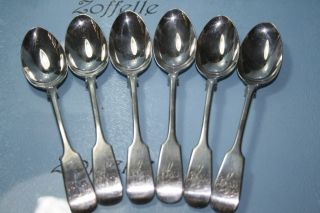 Sterling Solid Silver Set Of 6 Victorian Tea Spoons Hm 1898 - 98 G photo