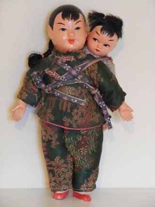 Great Ichimatsu Chinese Mother & Child Doll C1950 photo