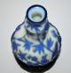 Antique Chinese Peking Blue & White Overlay Glass Vase / Bottle Birds Flowers Vases photo 5
