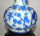 Antique Chinese Peking Blue & White Overlay Glass Vase / Bottle Birds Flowers Vases photo 6