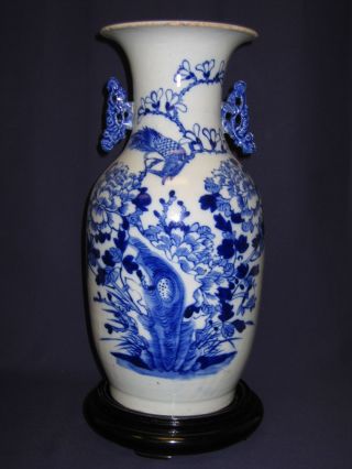 Chinese Antique Vase,  Bird Design,  Tongzhi Period photo