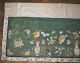 Antique Chinese Green Silk Embroidered Hanging Panel Flowers Embroidery Qing 19c Robes & Textiles photo 1