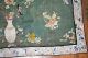 Antique Chinese Green Silk Embroidered Hanging Panel Flowers Embroidery Qing 19c Robes & Textiles photo 7