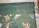 Antique Chinese Green Silk Embroidered Hanging Panel Flowers Embroidery Qing 19c Robes & Textiles photo 8