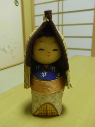 Japanese Vintage Folk Craft Doll - - - - Kokeshi - - - - - Ck1627 photo
