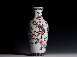 Large Chinese Qing Dynasty Antique Porcelain Famille Rose Vase Signed Ab02 photo