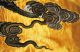 Antique Chinese Yellow Silk Embroidered Wall Hanging Panel Dragon Embroidery Robes & Textiles photo 6