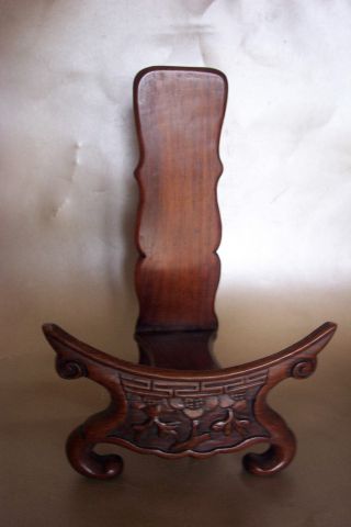 Antique Late 19th Century Large Chinese Hand Prunus Carved Bowl/platter Stand photo