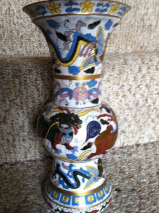 Antique Chinese Cloisonne Vase,  10 