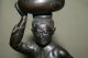 Asian Bronze Statue Of A Woman With Bowl And Basket - Nr Statues photo 2