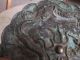 Fine Old Chinese Bronze Scholars Plaque Sculpture Dragon Seeking Pearl Signed Dragons photo 2