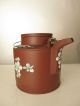 Very Fine Antique Chinese Yixing Clay Teapot With Enamel Docoration Teapots photo 2