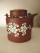 Very Fine Antique Chinese Yixing Clay Teapot With Enamel Docoration Teapots photo 4