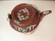 Very Fine Antique Chinese Yixing Clay Teapot With Enamel Docoration Teapots photo 5