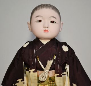 Japanese Old Ichimatsu Gofun Boy Doll 18inch photo