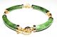Stunning Vintage Chinese Art Deco Gold Gilded Spinach Jade Bracelet Cat Resq Bracelets photo 5