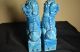 Pair Chinese Turquoise/blue Glazed Porcelain Foodog/fu Lion Other photo 2
