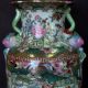 Gorgeous Pair Chinese Rose Medallion Lamps Vases photo 6