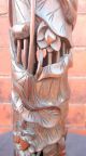 Antique 19th Century Chinese Carved Bamboo Incense Burner Pot Lotus Leaves Vases photo 2