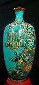 Very Fine Antique Silver Wire Japanese Meiji Golden Age Cloisonne Vase Signed Vases photo 5