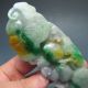 100% Natural Jadeite A Jade Hand - Carved Statues - - Ruyi/lingzhi & Bat Nr/pc2259 Other photo 1